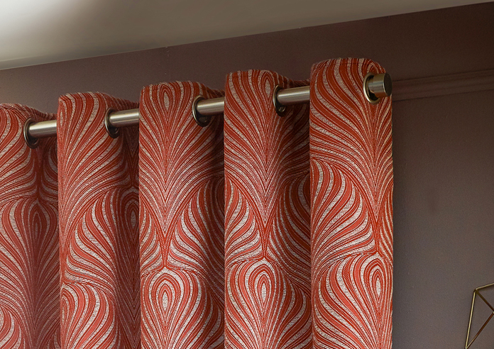 Gatsby Eyelet, Terracotta - Ready Made Curtains - Image 9